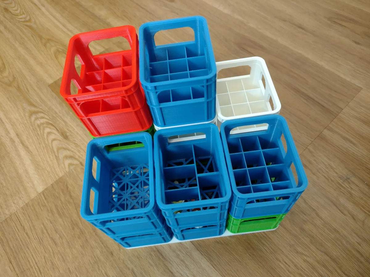 Stackable AA Battery Storage Crate | 12 Battery Organizer