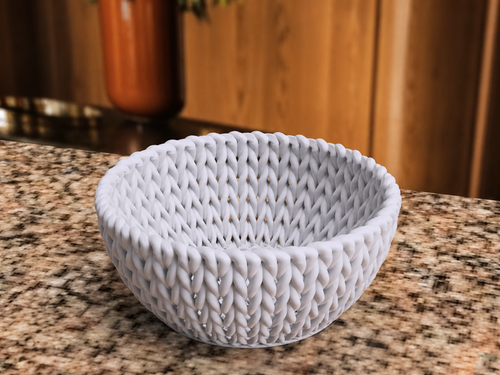 3D Printed Knitted-Texture Bowl