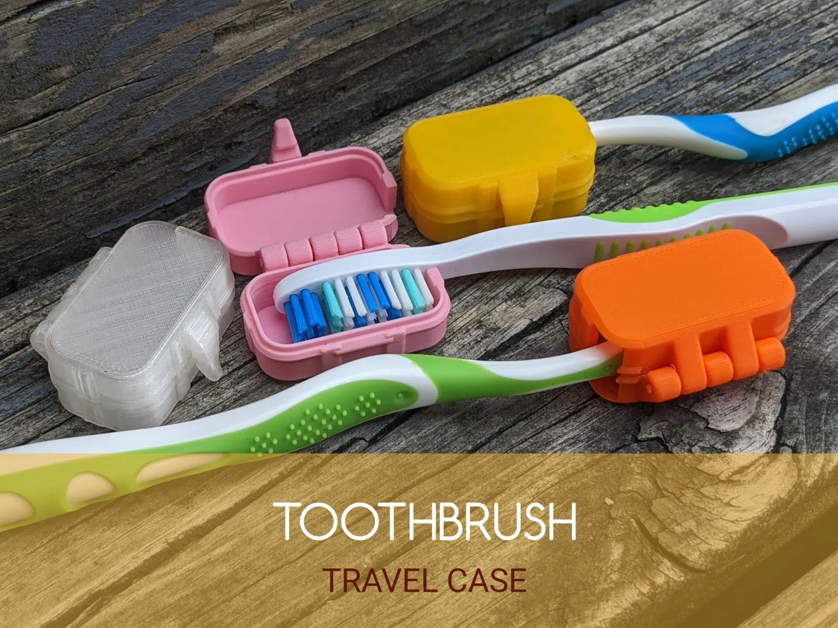 3D Printed Toothbrush Travel Cases – Pack of 3